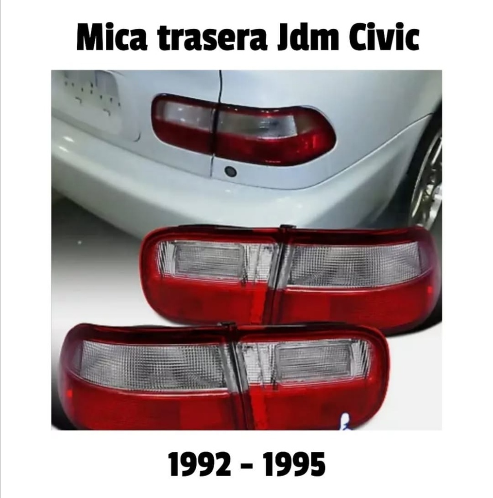 Juego Mica Trasera Civic 92-95 Hatchback Nuevo (Lexus Black)