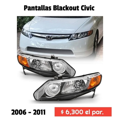 [CC0031] Juego Pantalla Honda Civic 06-11 Blackout Nuevo