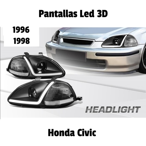 [CC0033] Juego Pantalla Honda Civic 96-98 Blackout Nuevo